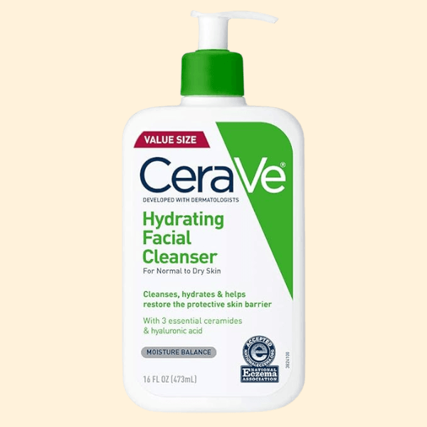 CeraVe Hydrating Facial Cleanser - gentle cleanser for minimalist skincare routine