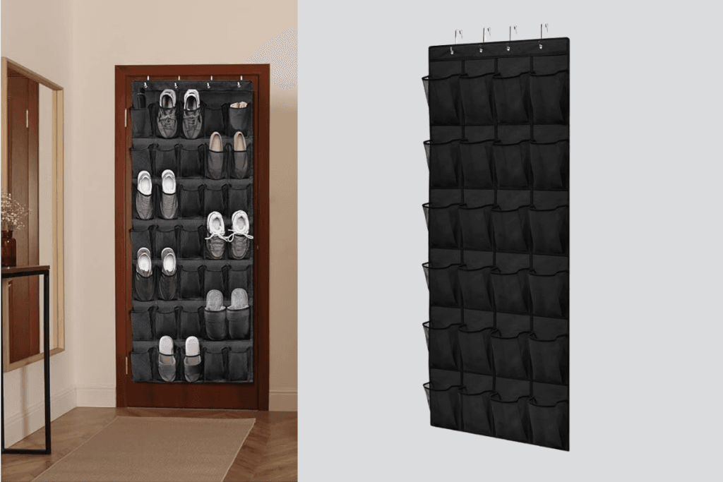 Over-the-door shoe organizer perfect for small space storage